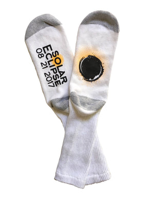 White Solar Eclipse Socks
