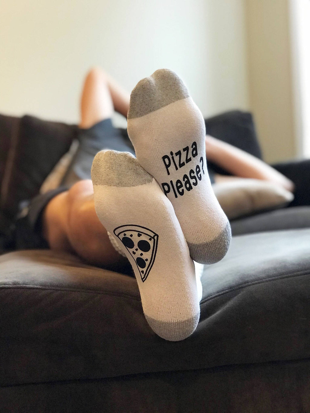 White Pizza Please Socks