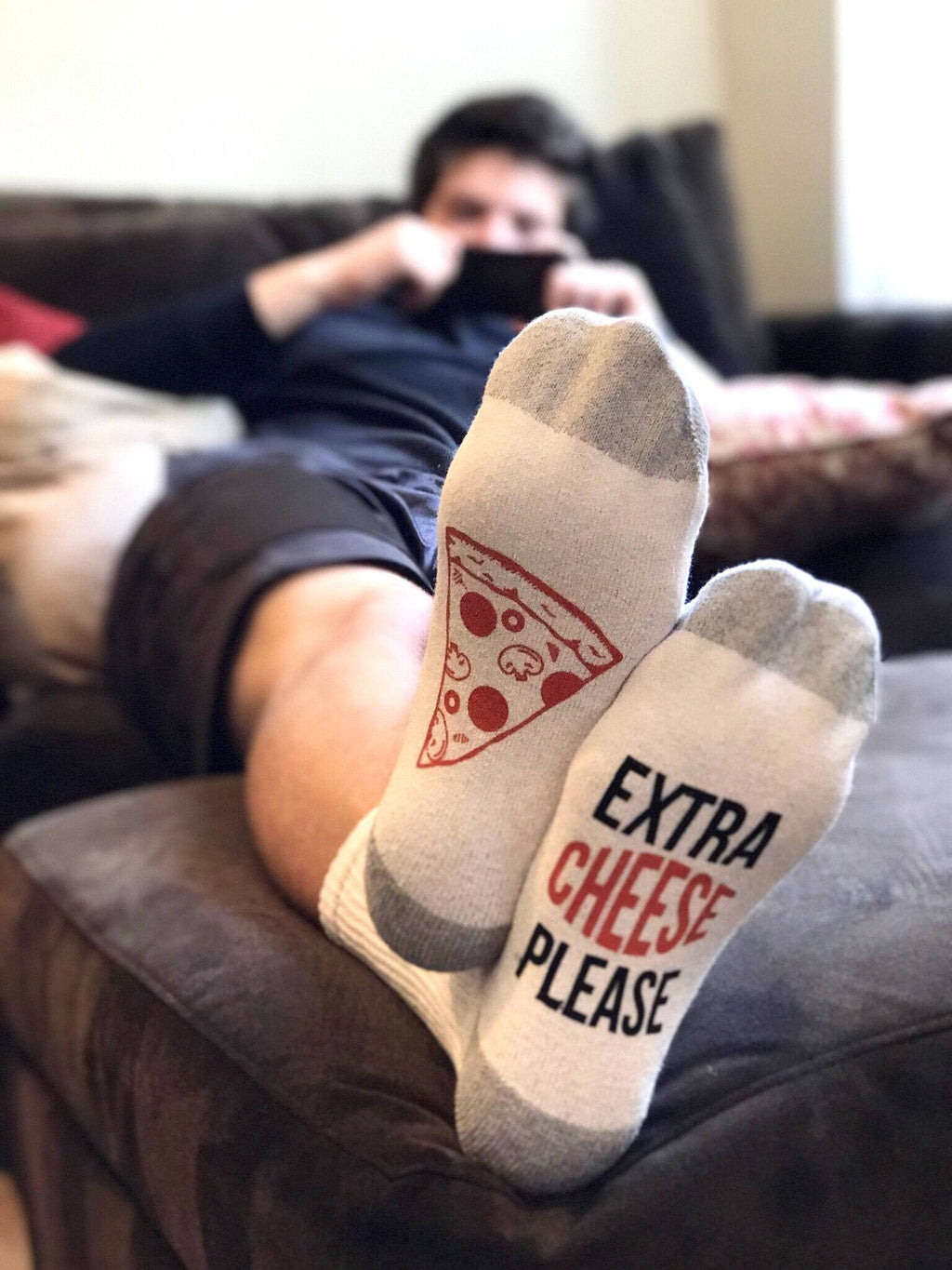 White Pizza Socks